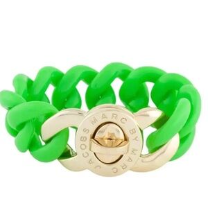 Marc by Marc Jacobs Neon Green Bracelet with Gold Clasp